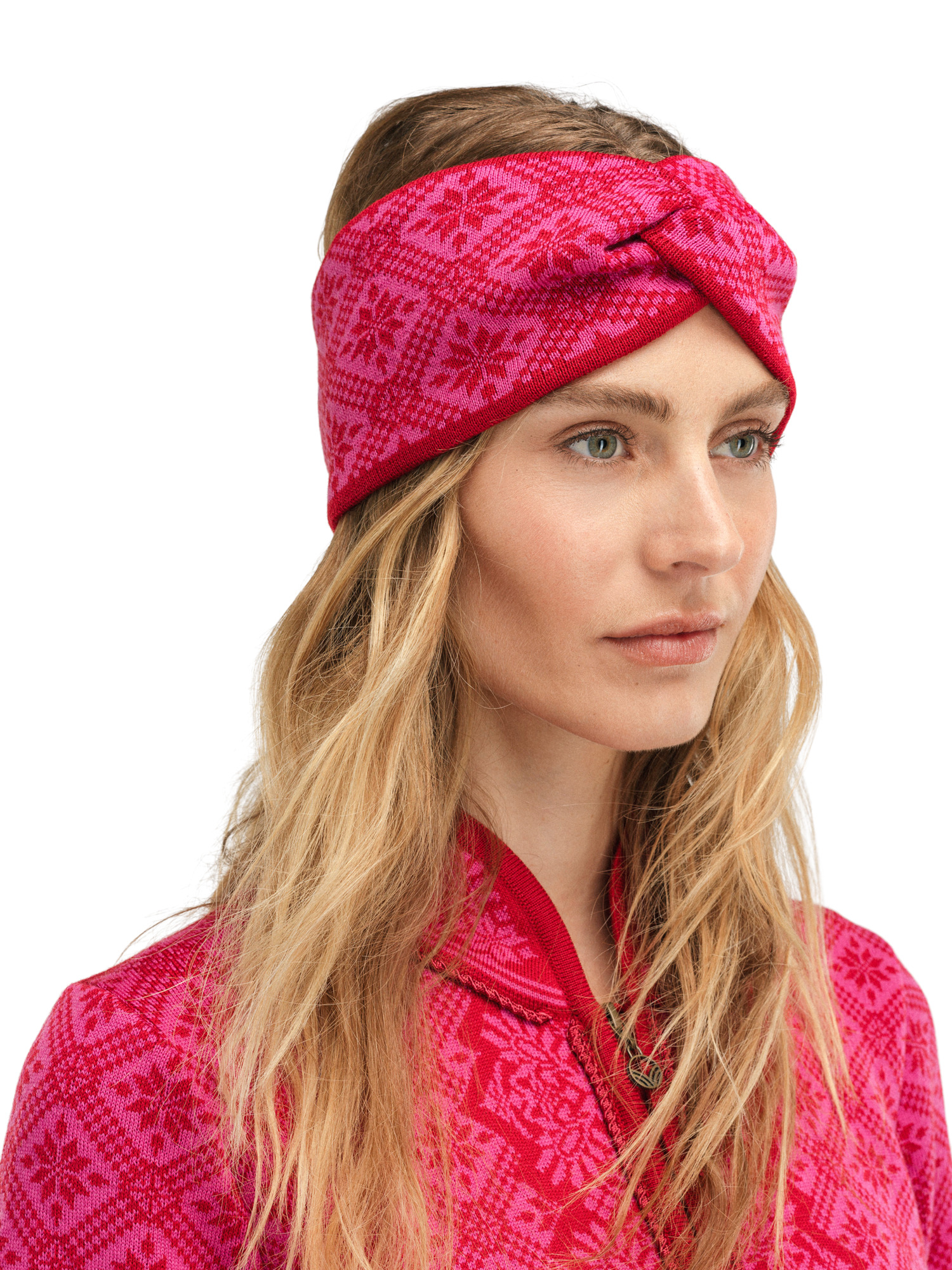 Christiania Headband - Merino Wool Raspberry Allium