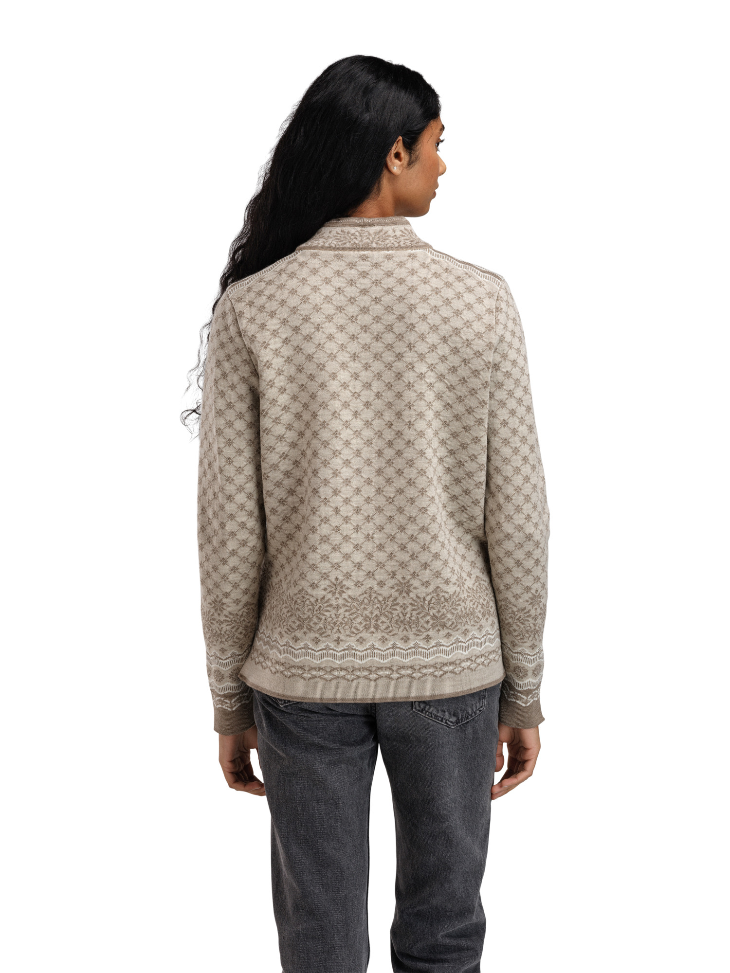 Solfrid Women’s Jacket - Merino Wool Mountainstone Sand Offwhite