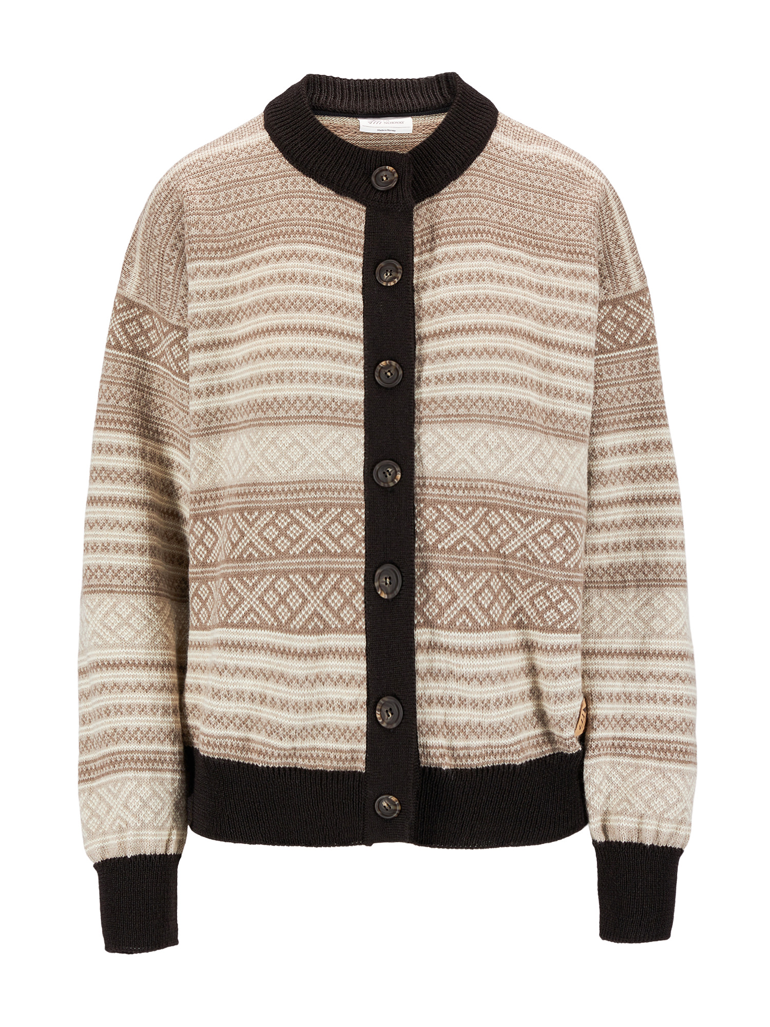 Skarpøy Women's Cardigan Sand Mountainstone Coffee