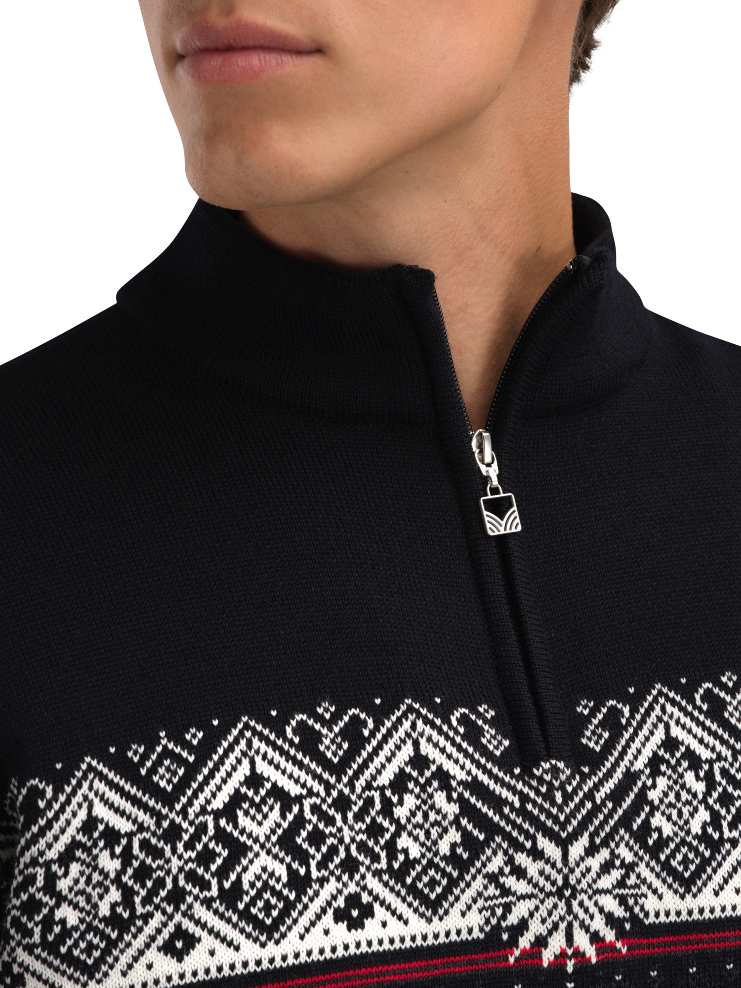 Moritz Men’s Sweater - Merino Wool Darkcharcoal Raspberry Black