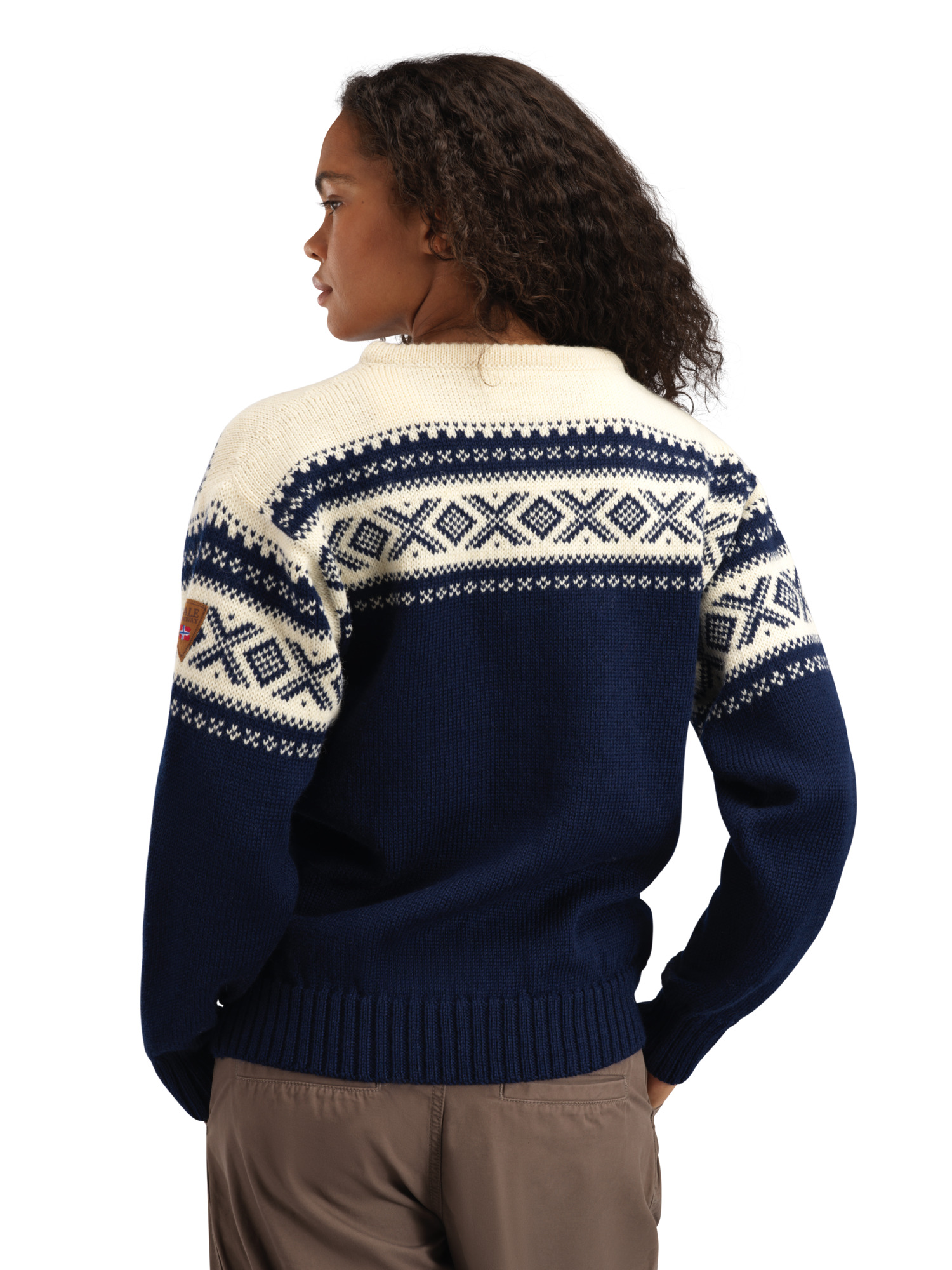 Cortina 1956 Sweater - Norwegian Wool Navy Offwhite