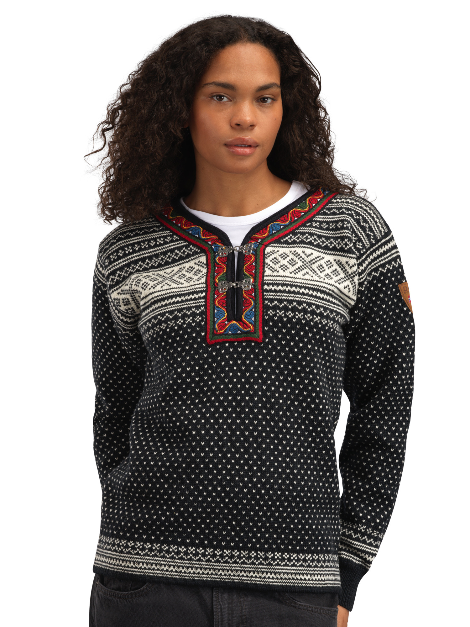 Setesdal Lusekofte Sweater - Norwegian Wool Black Offwhite