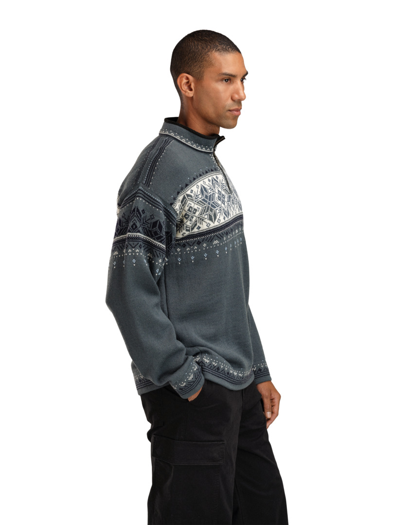 Blyfjell Men's Knit Sweater Steel Offwhite Navy