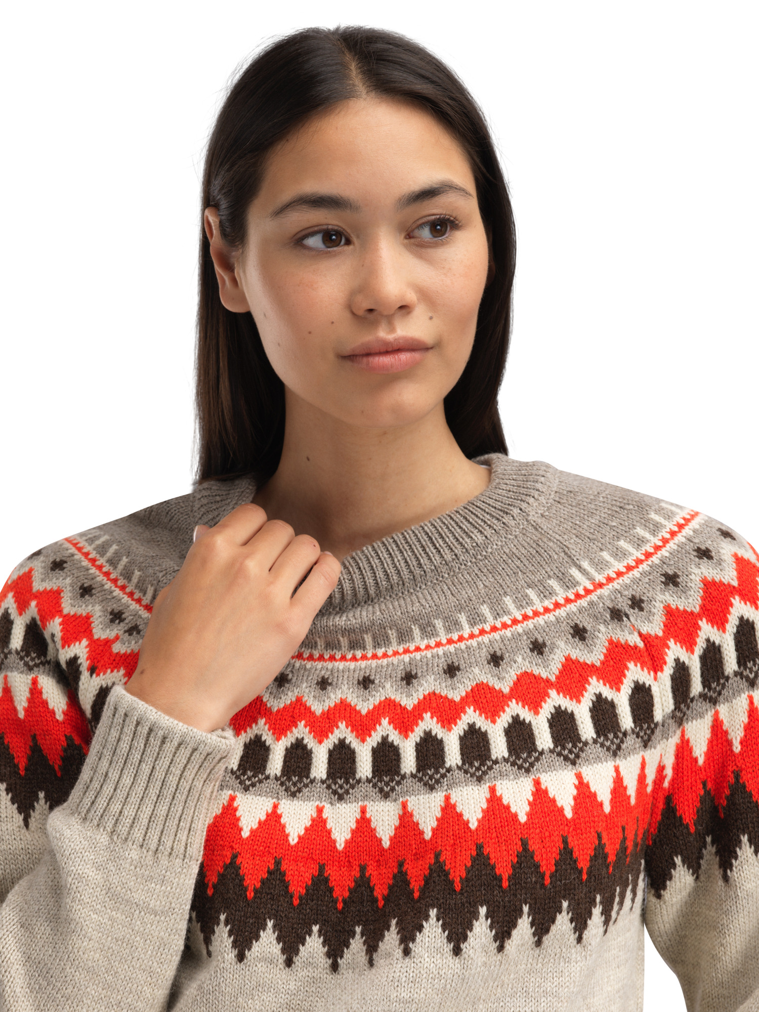 Losna Women's Sweater Birch Melange Coffee
